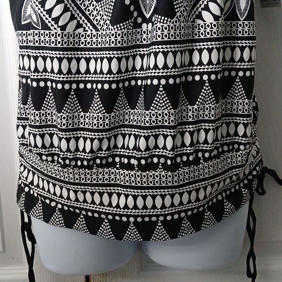 Jantzen Dalia's Garden Blouson Tankini Top  SZ 6  34D 34DD  NWT - Picture 2 of 9